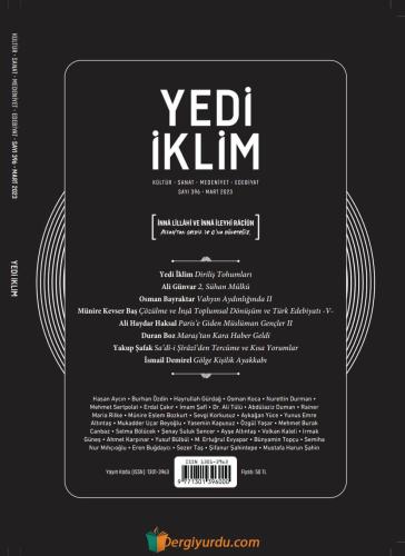 Yedi İklim Dergisi Sayı:368 Kasım 2020 Kollektif