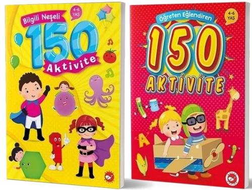 4 - 6 Yaş Bilgili Eğlendiren 150 Aktivite Seti - 2 Kitap Takım Kolekti