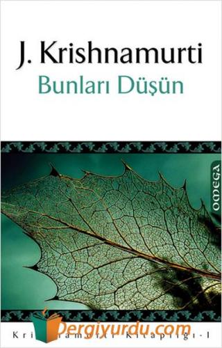 Bunları Düşün Jiddhu Krishnamurti