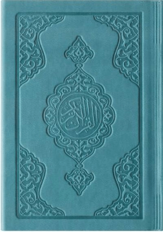 Büyük Cep Boy Termo Deri Kuran-ı Kerim (Turkuaz, Mühürlü) (Ciltli) Kol