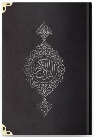 Çanta Boy Kadife Kur'an-ı Kerim (Siyah, Yaldızlı, Mühürlü) - 07 Siyah (Ciltli)