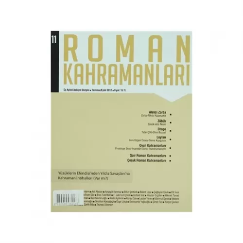 Roman Kahramanları Sayı: 11 Kollektif