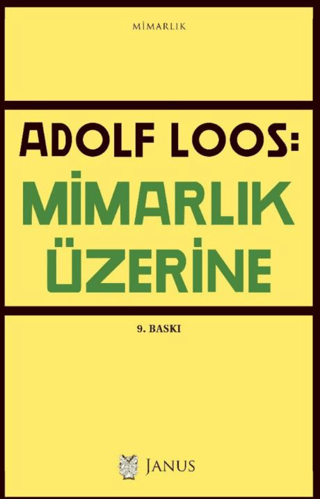 Mimarlık Üzerine Adolf Loos
