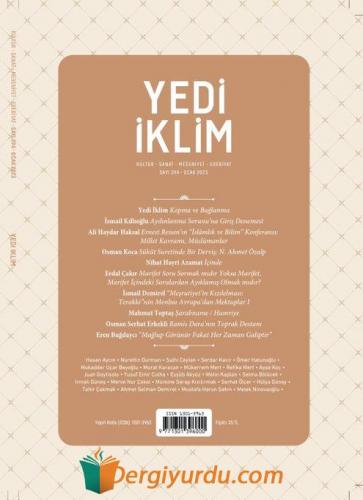 Yedi İklim Dergisi Ocak 2023 Kollektif