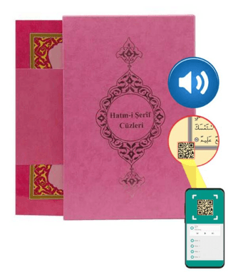 Orta Boy 30 Cüz Kur'an-ı Kerim (Pembe, Karton Kapak, Kutulu) Ahmed Hus