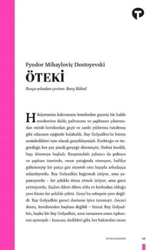Öteki Fyodor Mihayloviç Dostoyevski