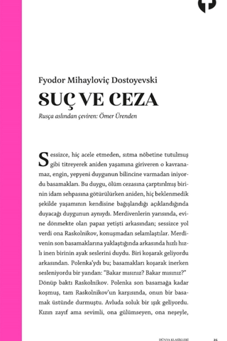 Suç ve Ceza Fyodor Mihayloviç Dostoyevski